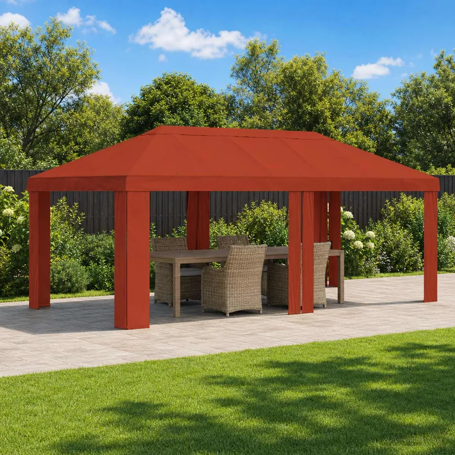 Housse de Gazebo 6 x 3 m Terre cuite Polyester 190 gsm