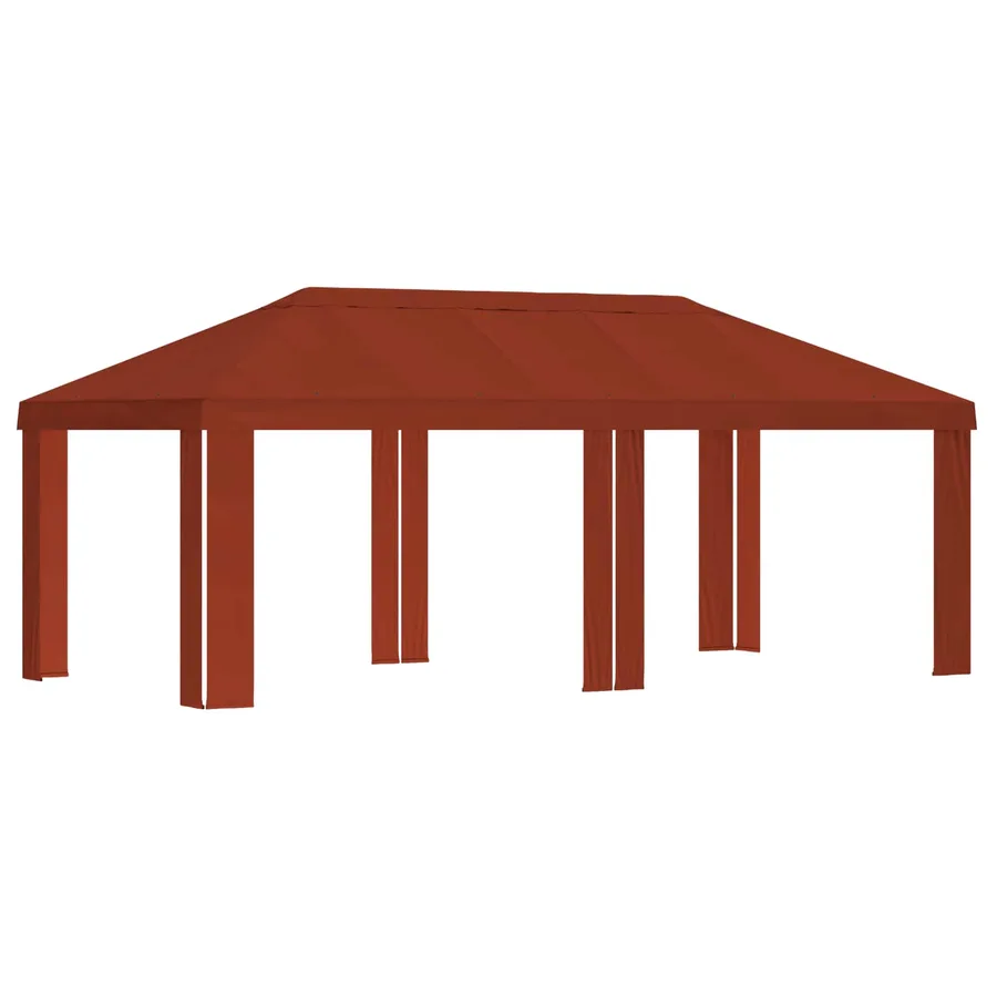 Housse de Gazebo 6 x 3 m Terre cuite Polyester 190 gsm - 2