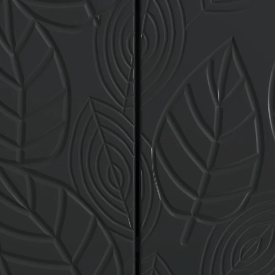 Buffet Noir 66 x 34,5 x 90 cm Bois d'ingénierie - 9