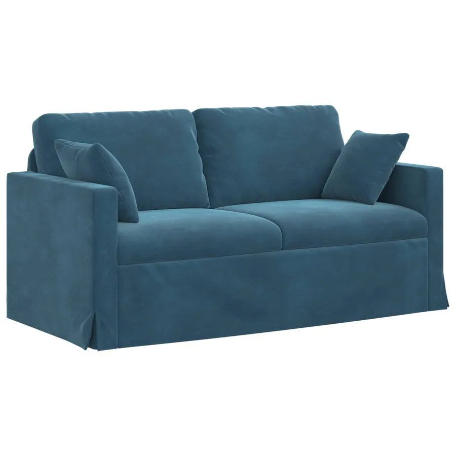 Ensemble de Canapés 2 pcs Bleu 158 x 78 x 80 cm Velours - 5