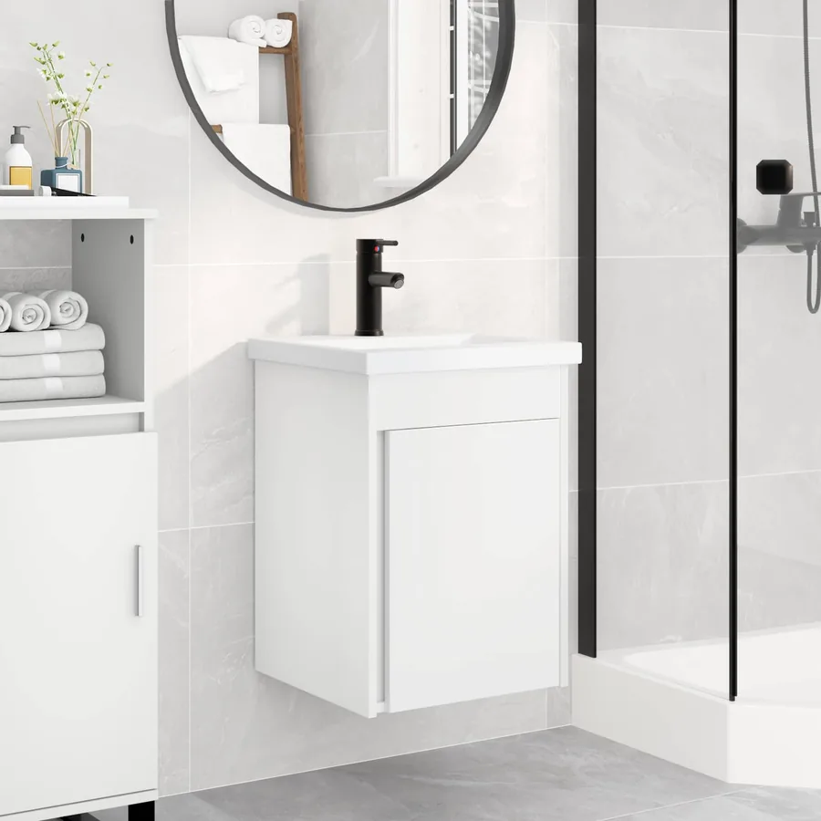 Meuble de salle de bain avec robinet Blanc 42 x 40 x 74,5 cm