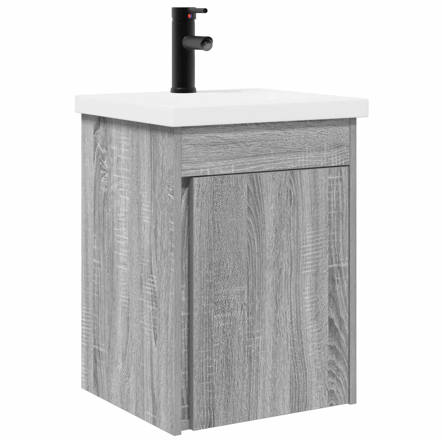 Meuble de salle de bain avec robinet Sonoma gris - 2