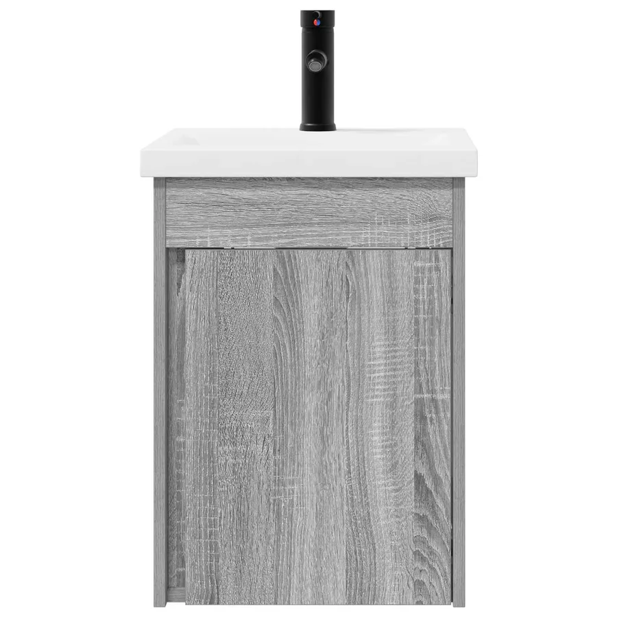 Meuble de salle de bain avec robinet Sonoma gris - 5