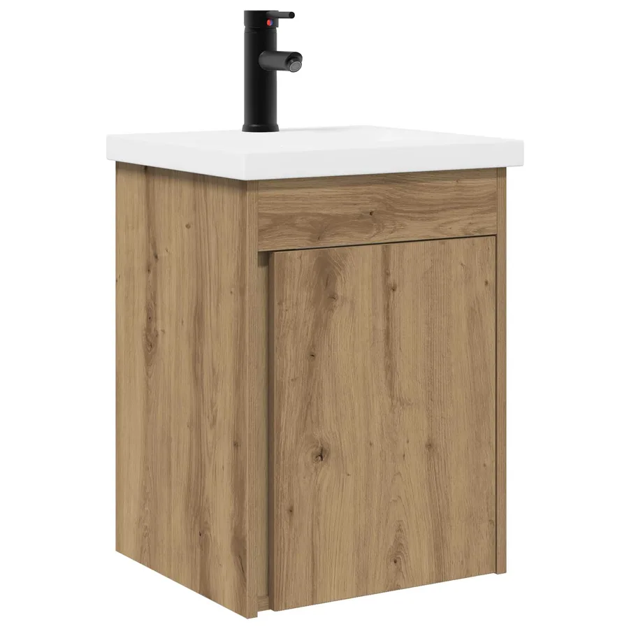 Meuble de salle de bain avec robinet Chêne artisanal - 2