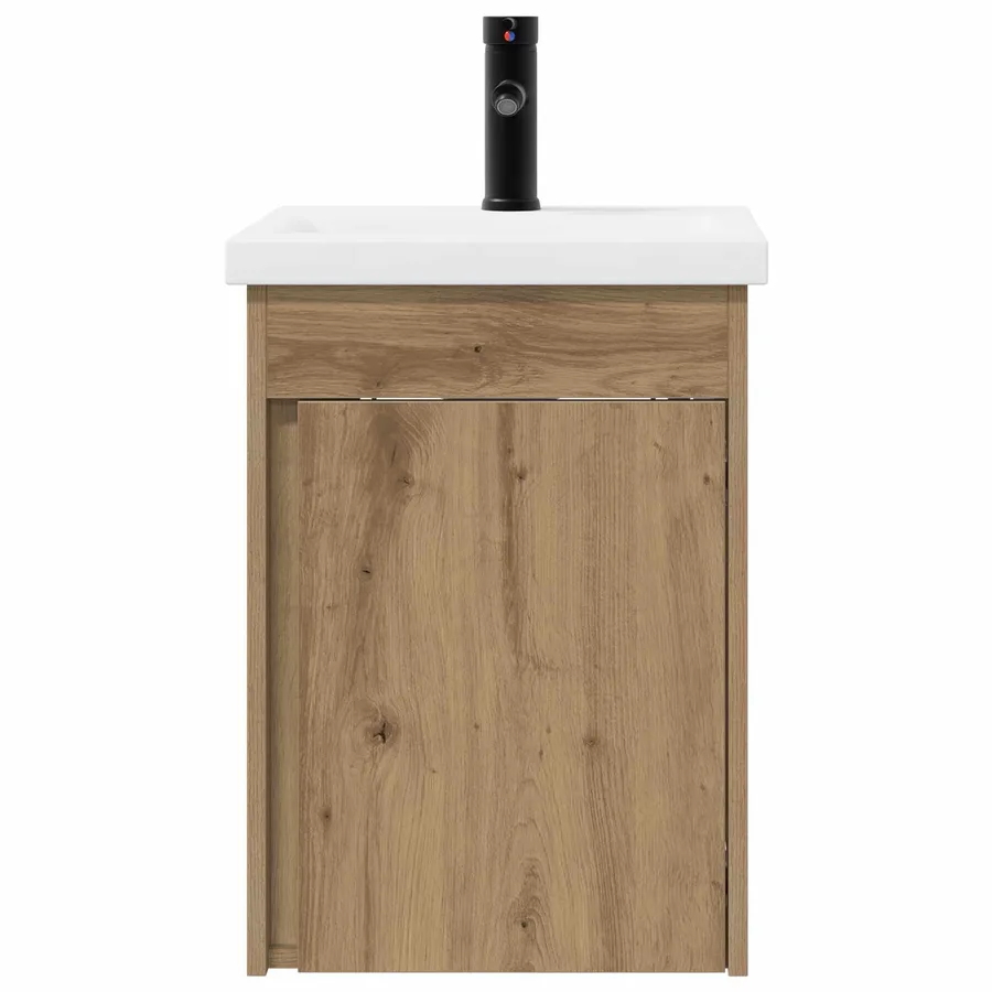 Meuble de salle de bain avec robinet Chêne artisanal - 5