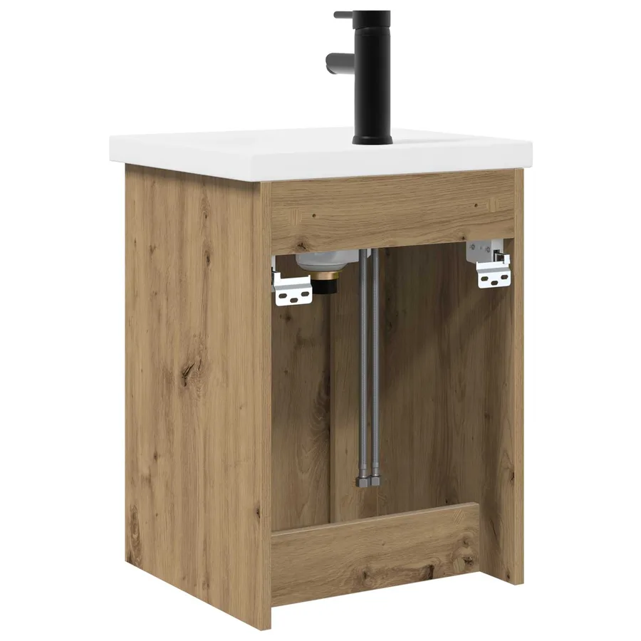 Meuble de salle de bain avec robinet Chêne artisanal - 7