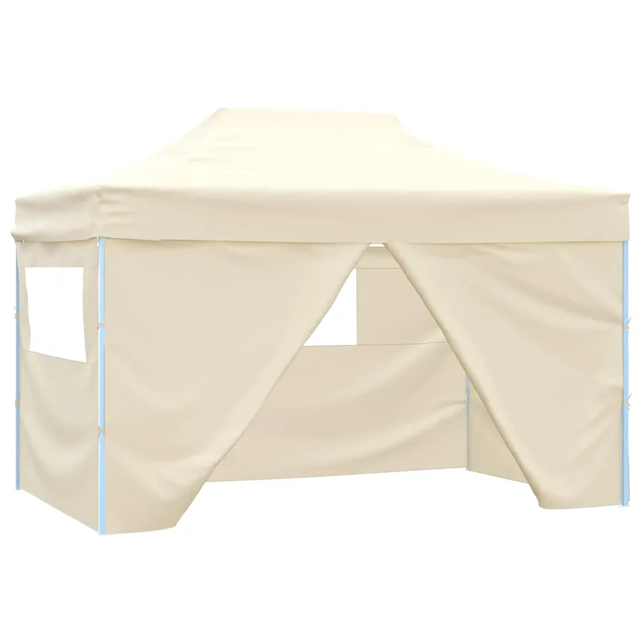 Tente de fête Crème 280 x 410 x 315 cm Tissu Oxford - 2