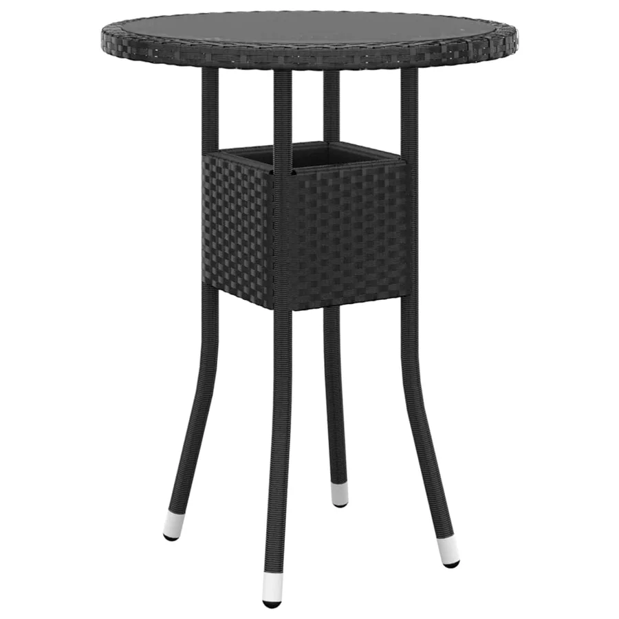 Ensemble de bistro de jardin 3 pcs Résine tressée Noir - 6