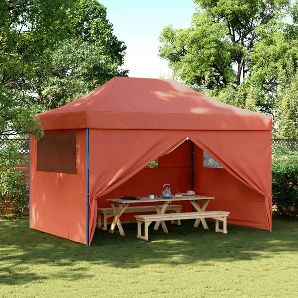 Tente de fête Terre cuite 279 x 410 x 315 cm Tissu Oxford