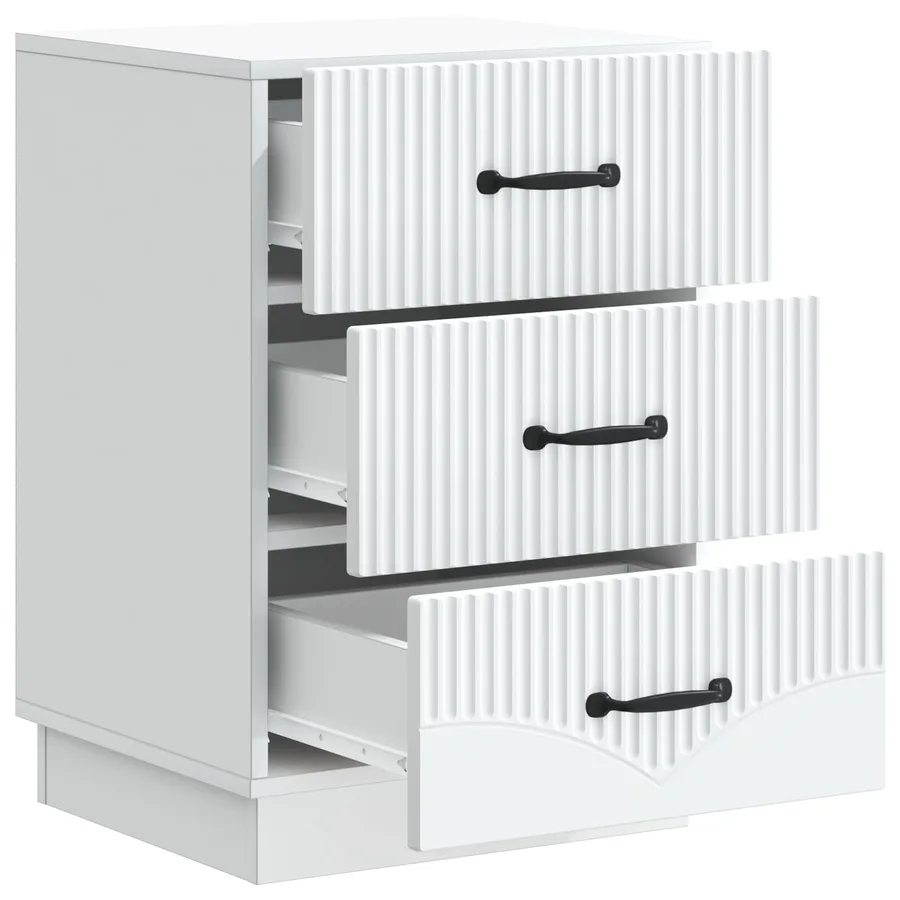 Cabinet de chevet Blanc 43 x 41 x 63,5 cm Bois d'ingénierie - 4