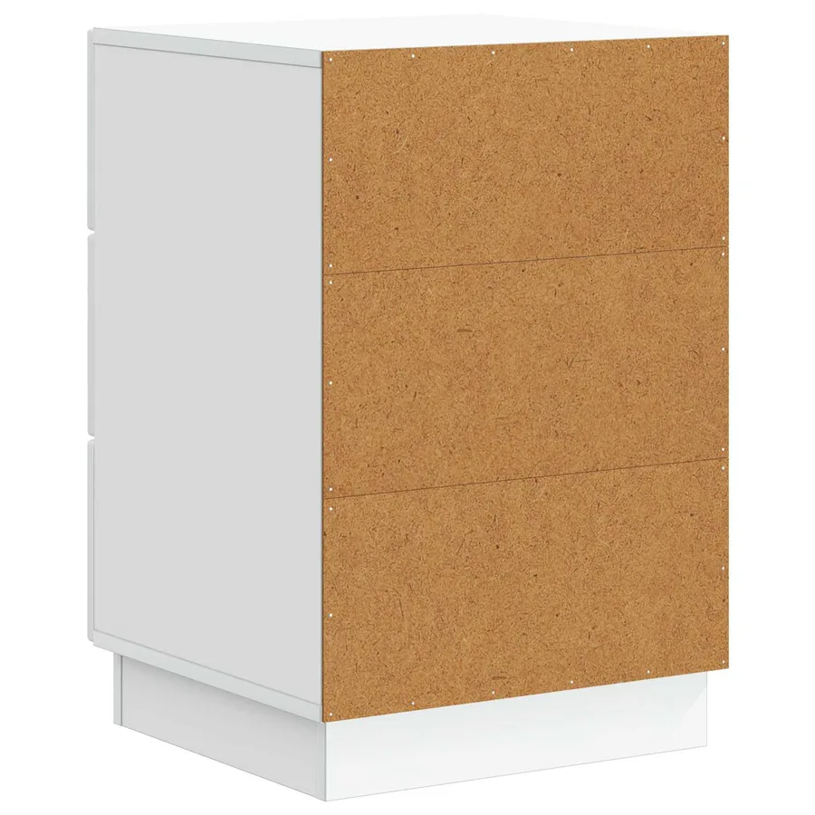 Cabinet de chevet Blanc 43 x 41 x 63,5 cm Bois d'ingénierie - 7