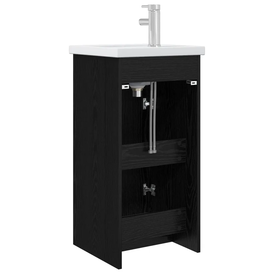 Meuble de salle de bain avec évier Chêne noir 42 x 40 x 84,5 cm - 6