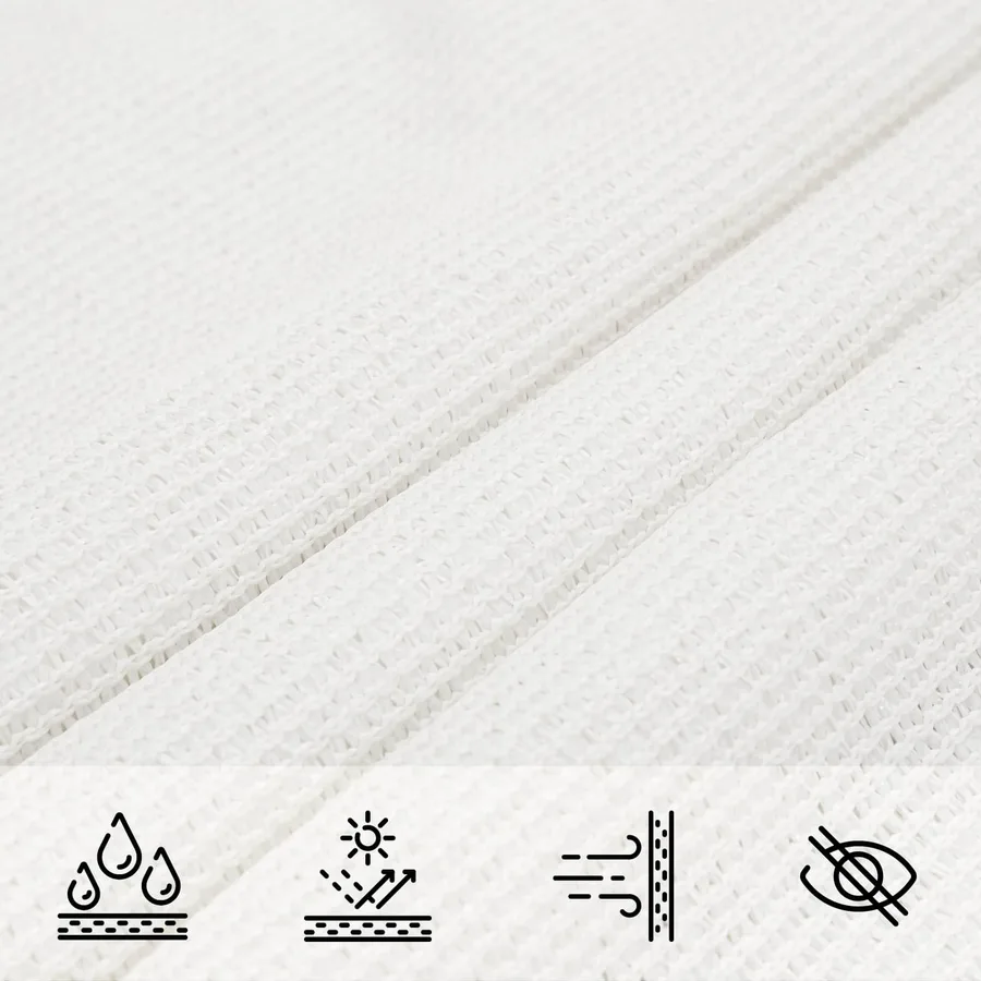 Voile d'ombre Blanc 2 x 6 m HDPE - 4