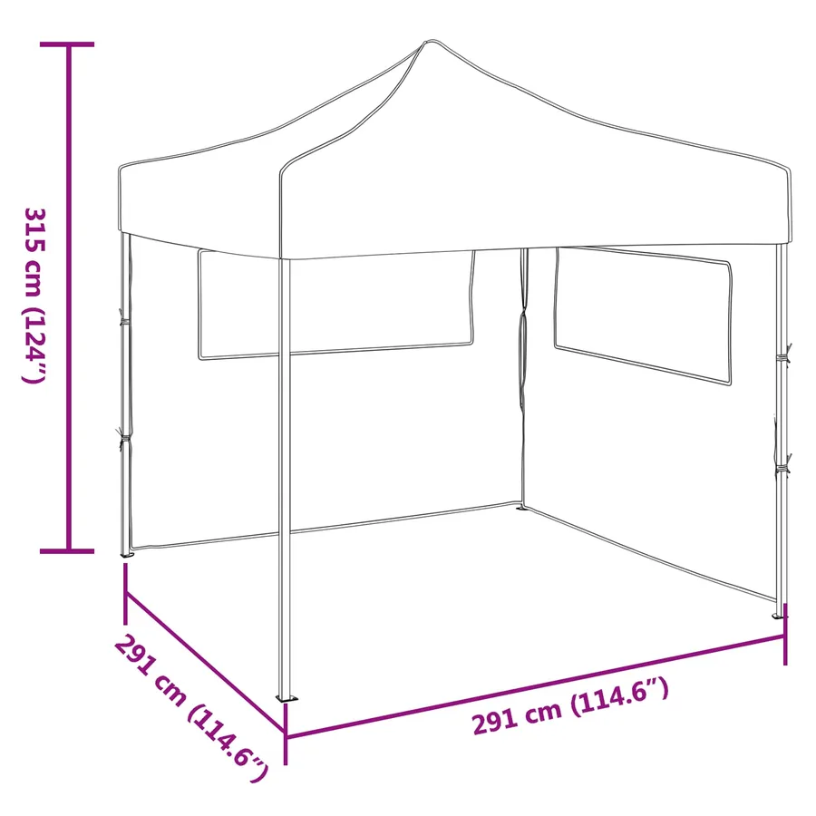 Tente de fête Vert 292 x 292 x 315 cm Tissu Oxford - 11