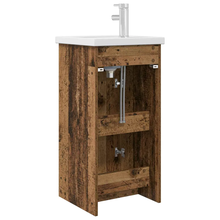 Meuble de salle de bain avec évier Bois ancien - 6