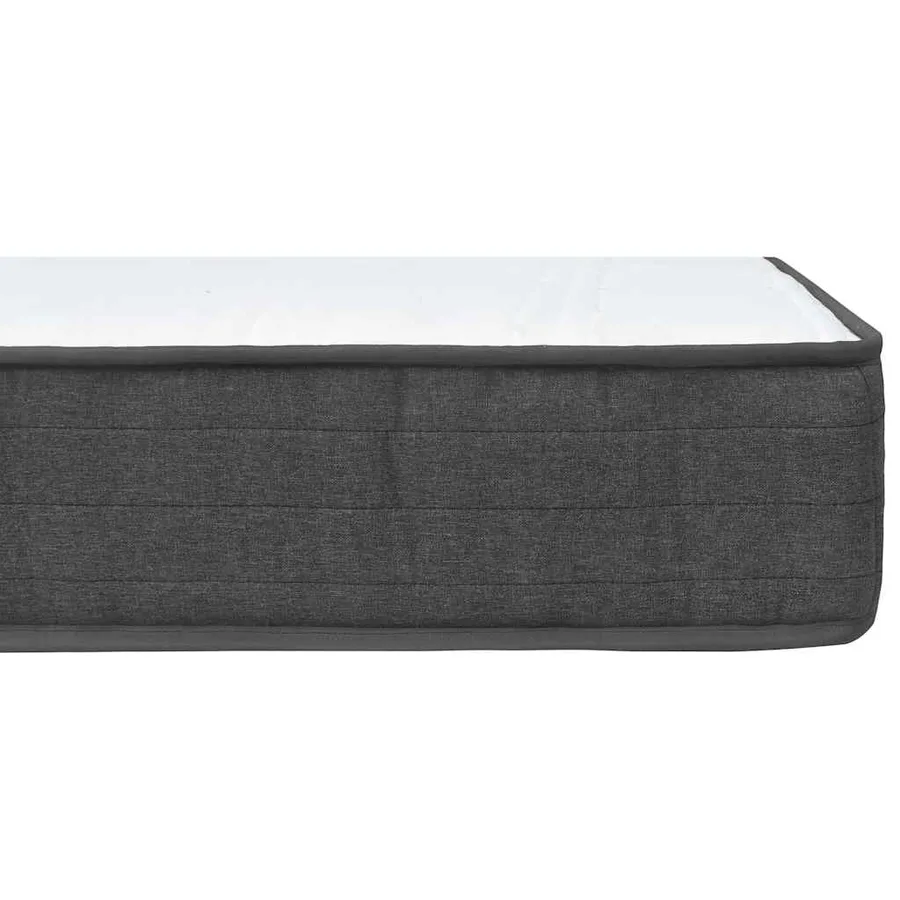 Sommier à lattes de lit Gris foncé Tissu 90x200 cm - 14