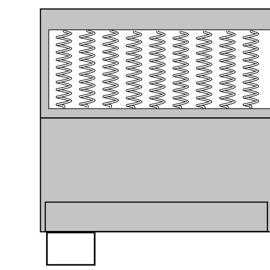 Sommier à lattes de lit Gris foncé Tissu 90x200 cm - 15