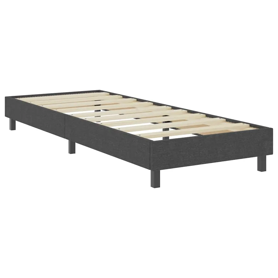 Sommier à lattes de lit Gris foncé Tissu 90x200 cm - 3