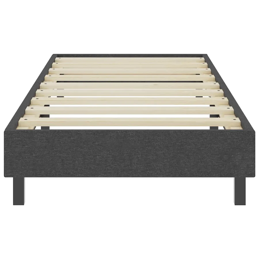 Sommier à lattes de lit Gris foncé Tissu 90x200 cm - 4