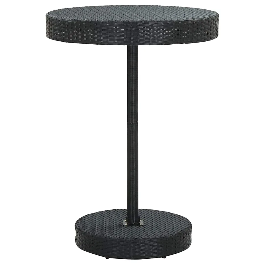 Ensemble de bar de jardin 5 pcs et coussins Résine tressée Noir - 3