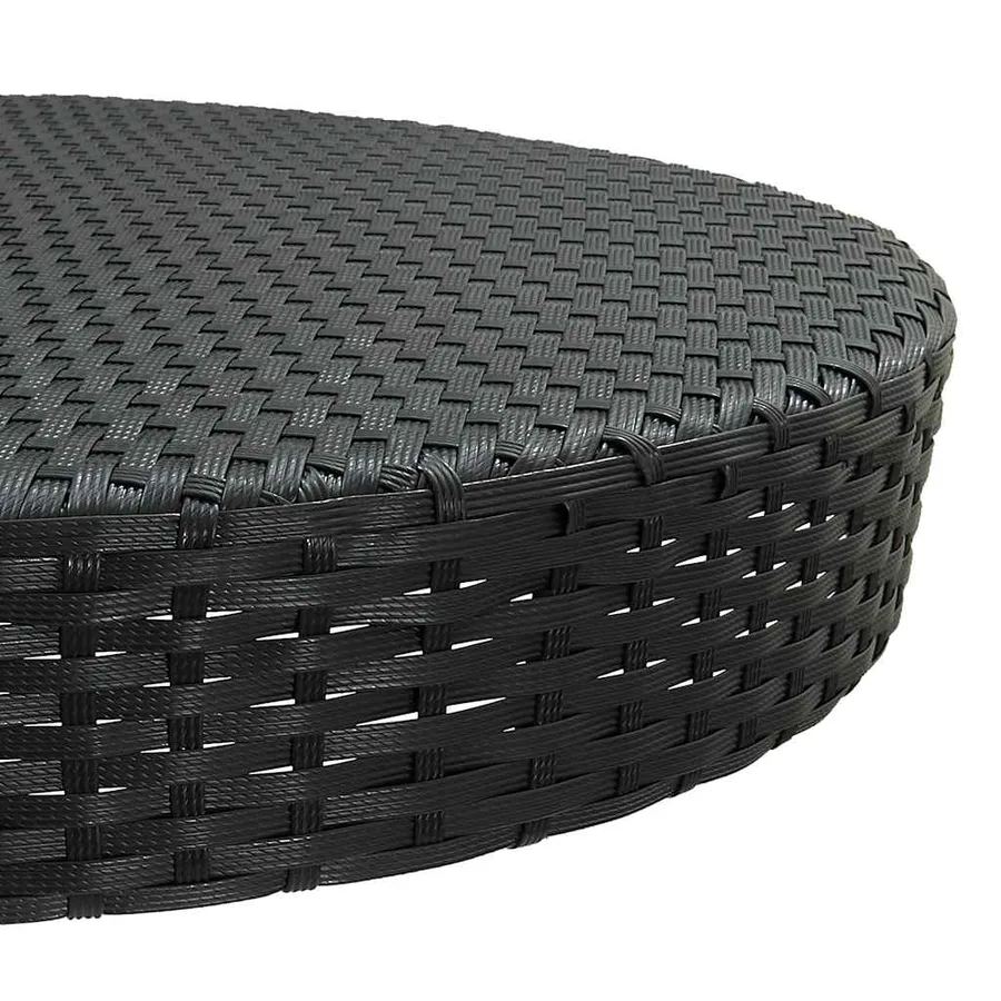 Garden Bar Set 5 pcs and Cushions Poly Rattan Black - 5