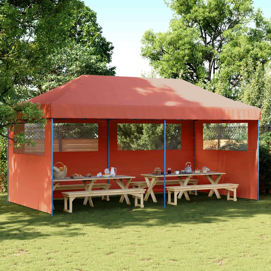 Tente de fête Terre cuite 292 x 580 x 315 cm Tissu Oxford