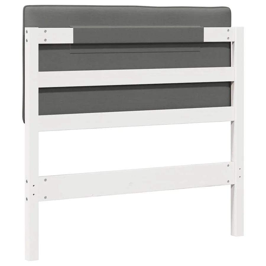 Tête de lit capitonnée Blanc et gris clair 75 cm Pin massif - 6