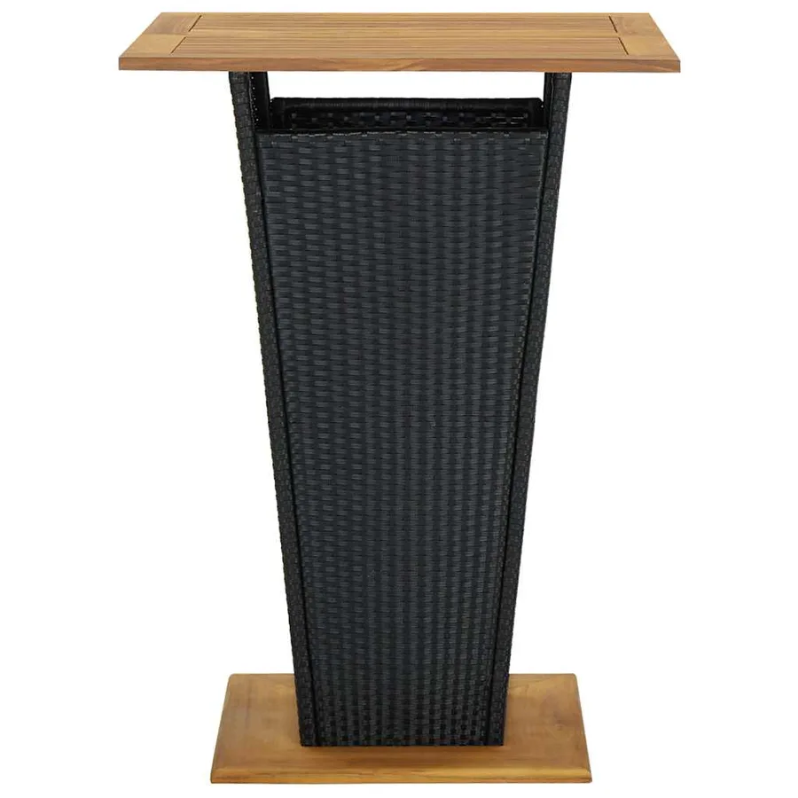 Ensemble de bar de jardin 5 pcs et coussins Résine tressée Noir - 4
