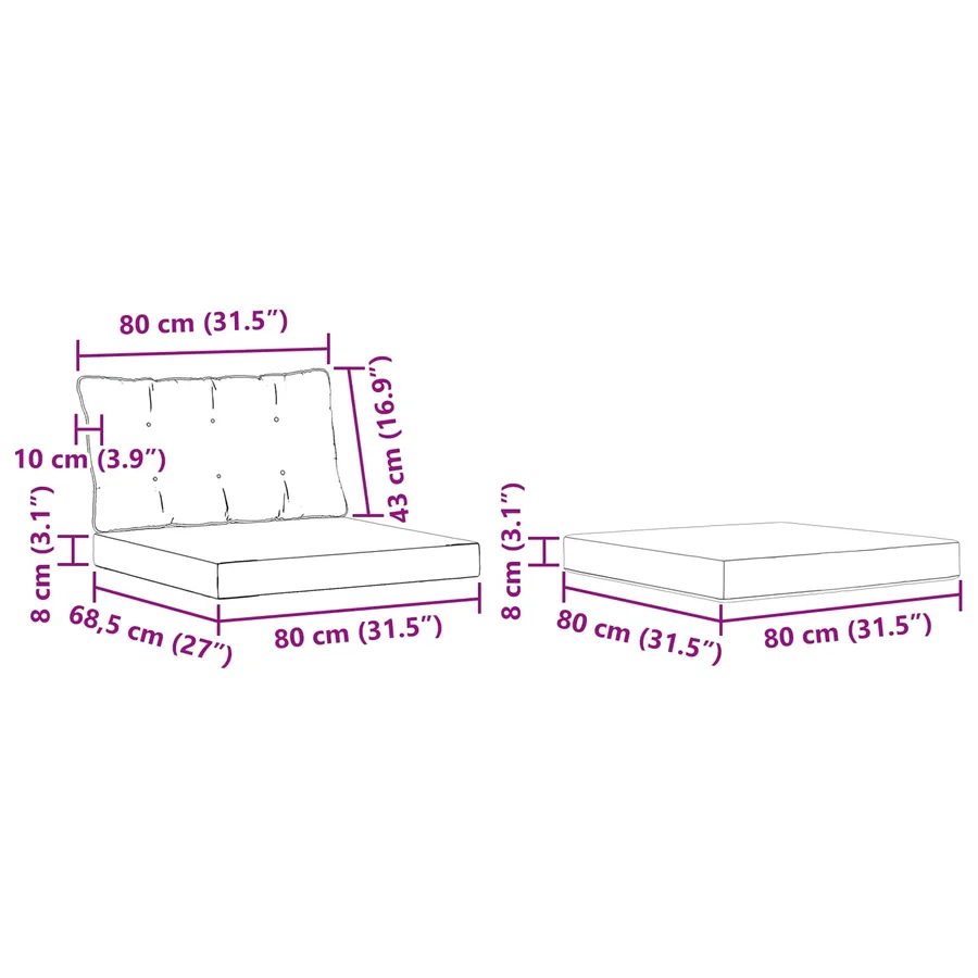 Ensemble de canapés d'extérieur 4 pcs Naturel et Crème - 13