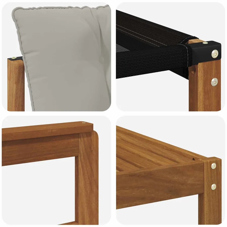 Ensemble de canapés d'extérieur 5 pcs Gris Naturel et Clair - 7