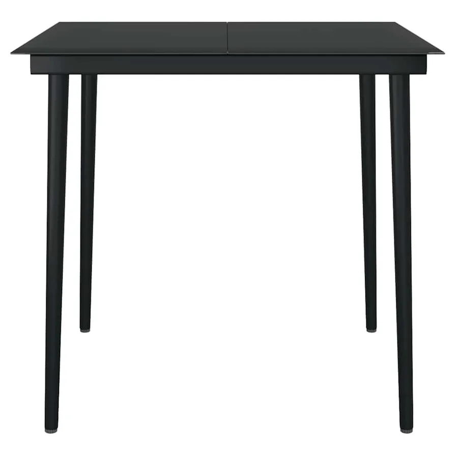 Ensemble à manger de jardin 5 pcs Noir - 6