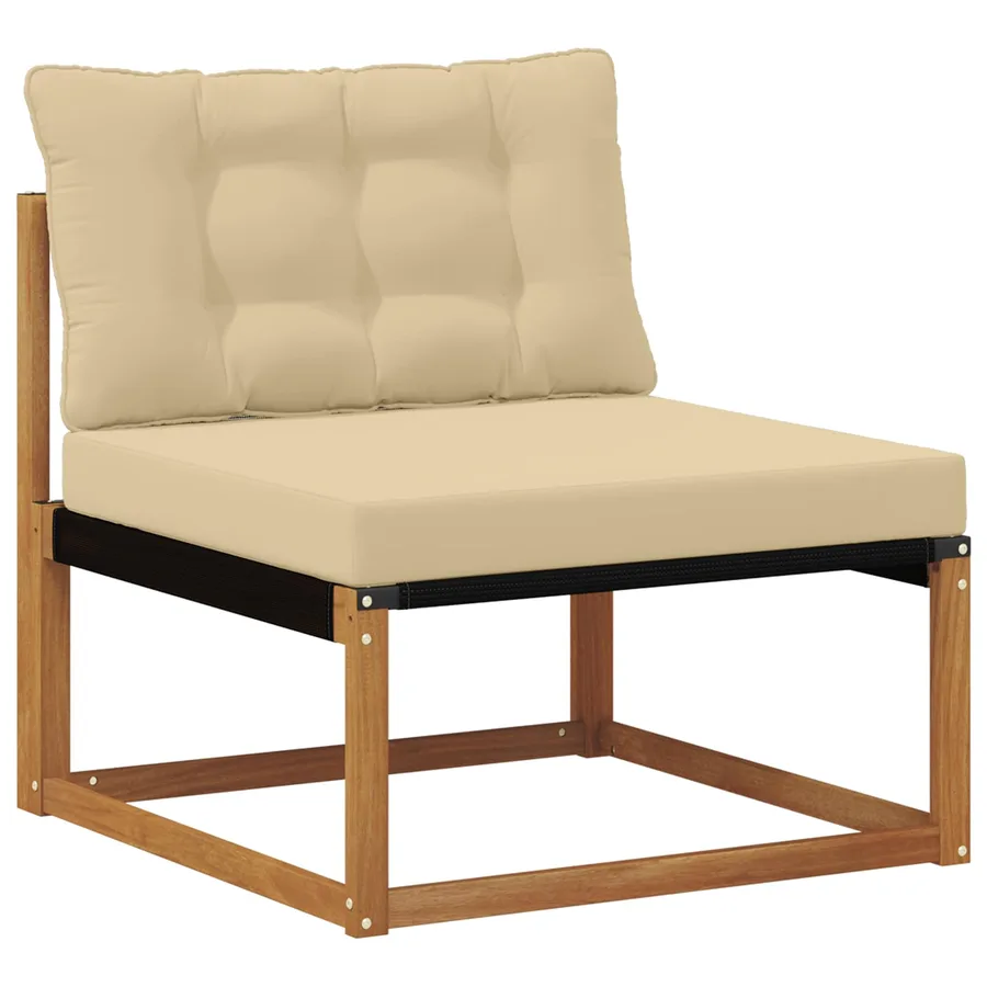 Ensemble de canapés d'extérieur 7 pcs Naturel et Beige - 3