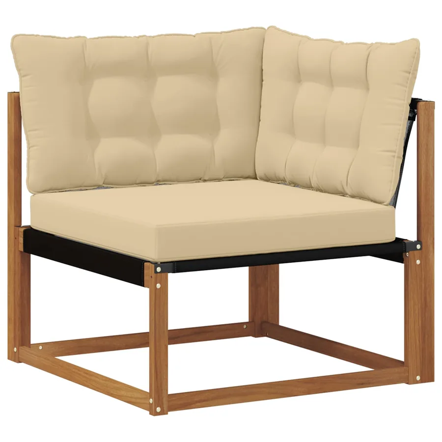 Ensemble de canapés d'extérieur 7 pcs Naturel et Beige - 4
