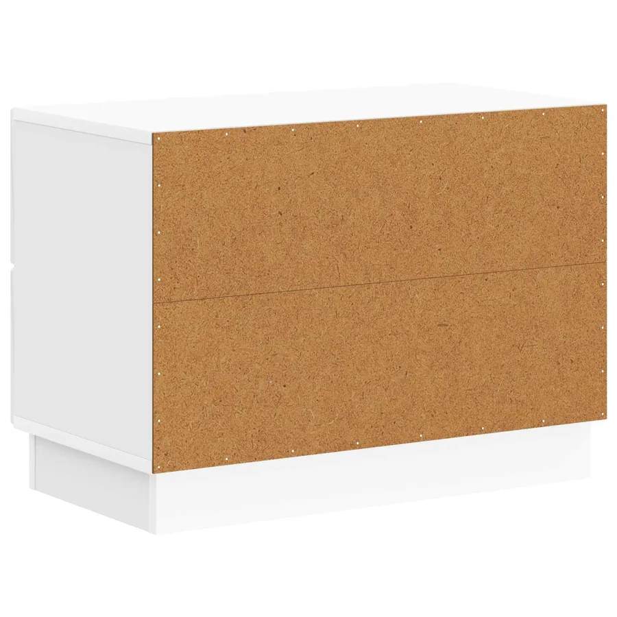 Cabinet de chevet Blanc brillant 62 x 34,5 x 44,5 cm - 7