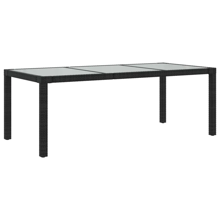 Ensemble à manger d'extérieur 9pcs coussins résine tressée noir - 8