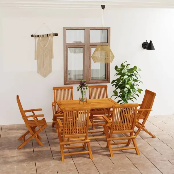 Garden Lounge Set 7 pcs Solid Teak Wood