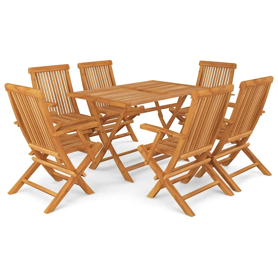 Garden Lounge Set 7 pcs Solid Teak Wood - 2