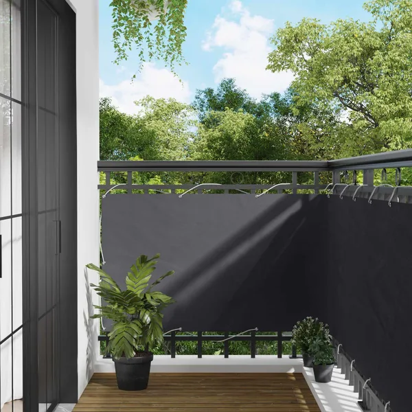 Écran de balcon Anthracite 100 x 300 cm Tissu Oxford
