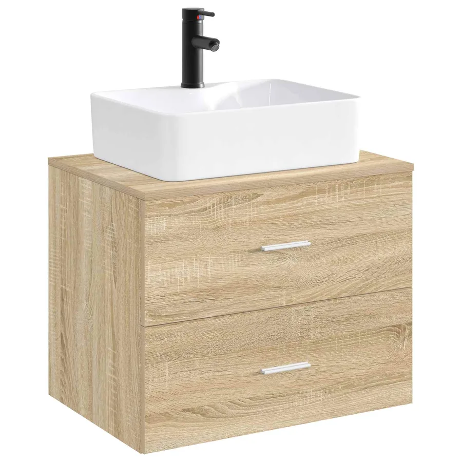 Lavabo de salle de bains Noir Mat 48,5 x 37,5 x 13 cm métal - 3