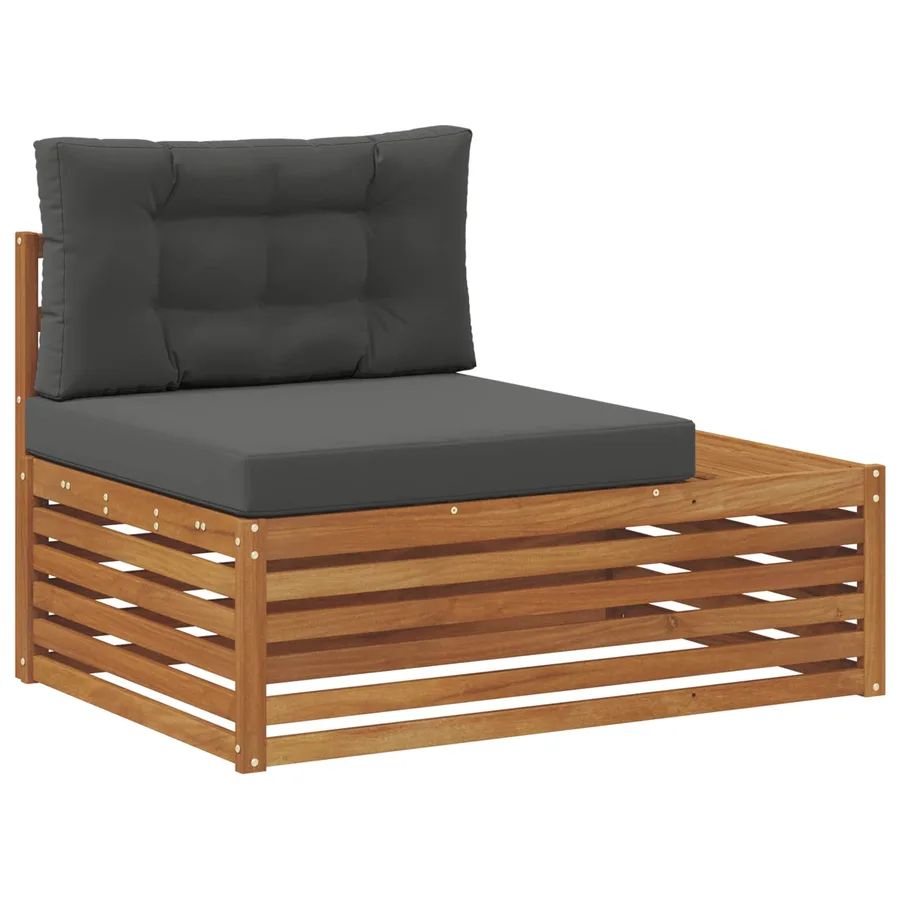 Ensemble de canapés d'extérieur 7 Pièce Naturel et Anthracite - 6