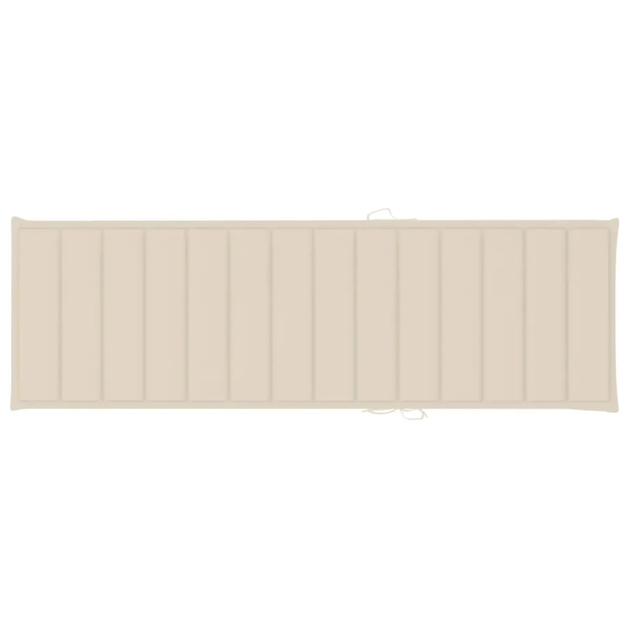 Chaise longue de jardin avec coussin Bois d'acacia solide - 9