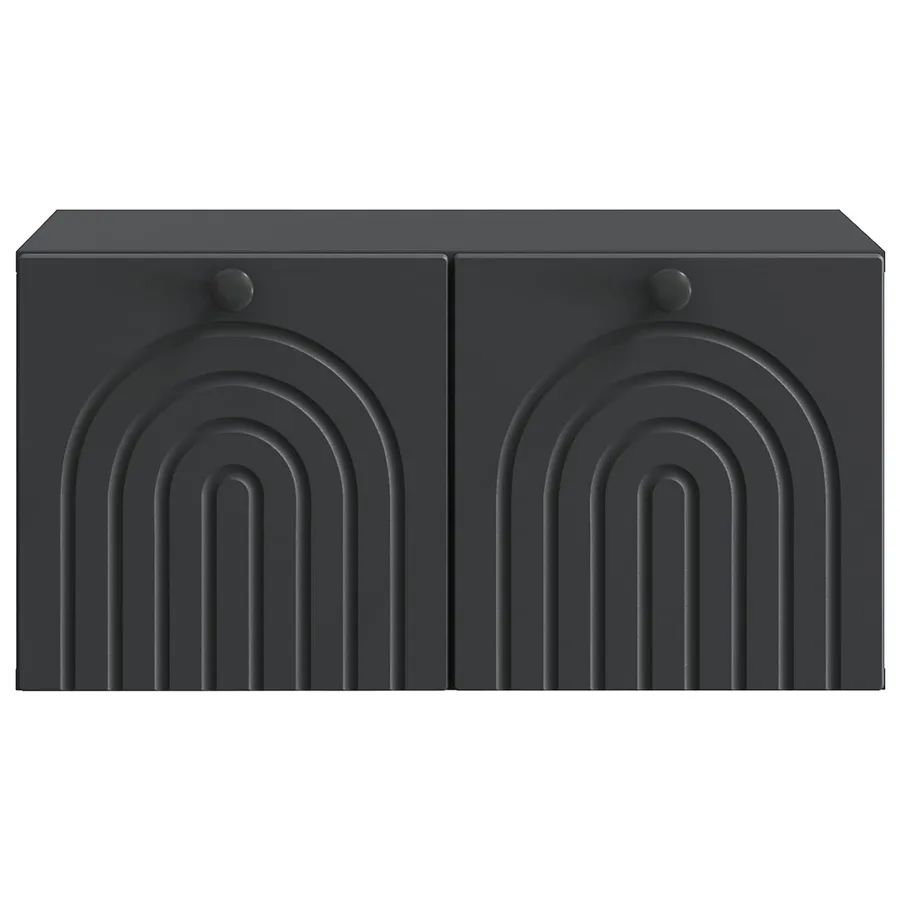 Meuble TV mural Noir 59,5 x 41 x 30 cm Bois d'ingénierie - 6