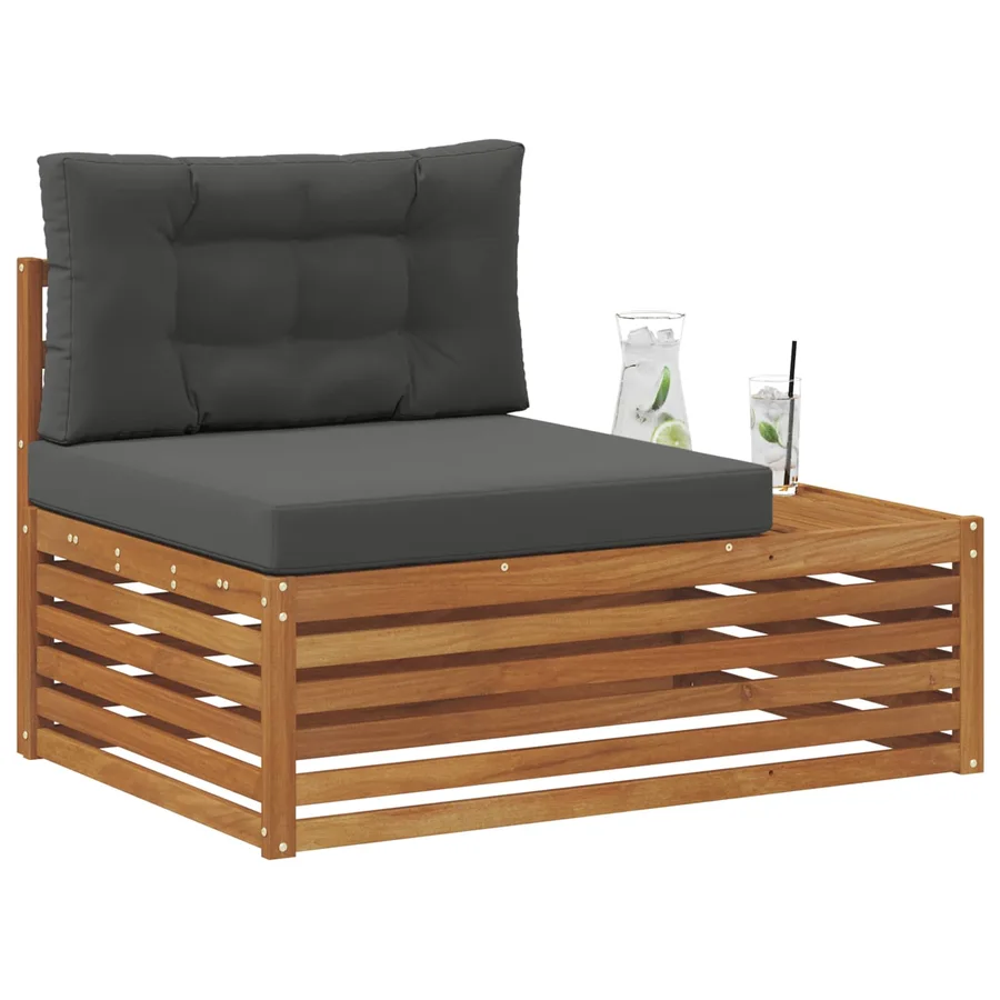 Canapé d'extérieur extrémité Naturel 115 x 83 x 73 cm - 3