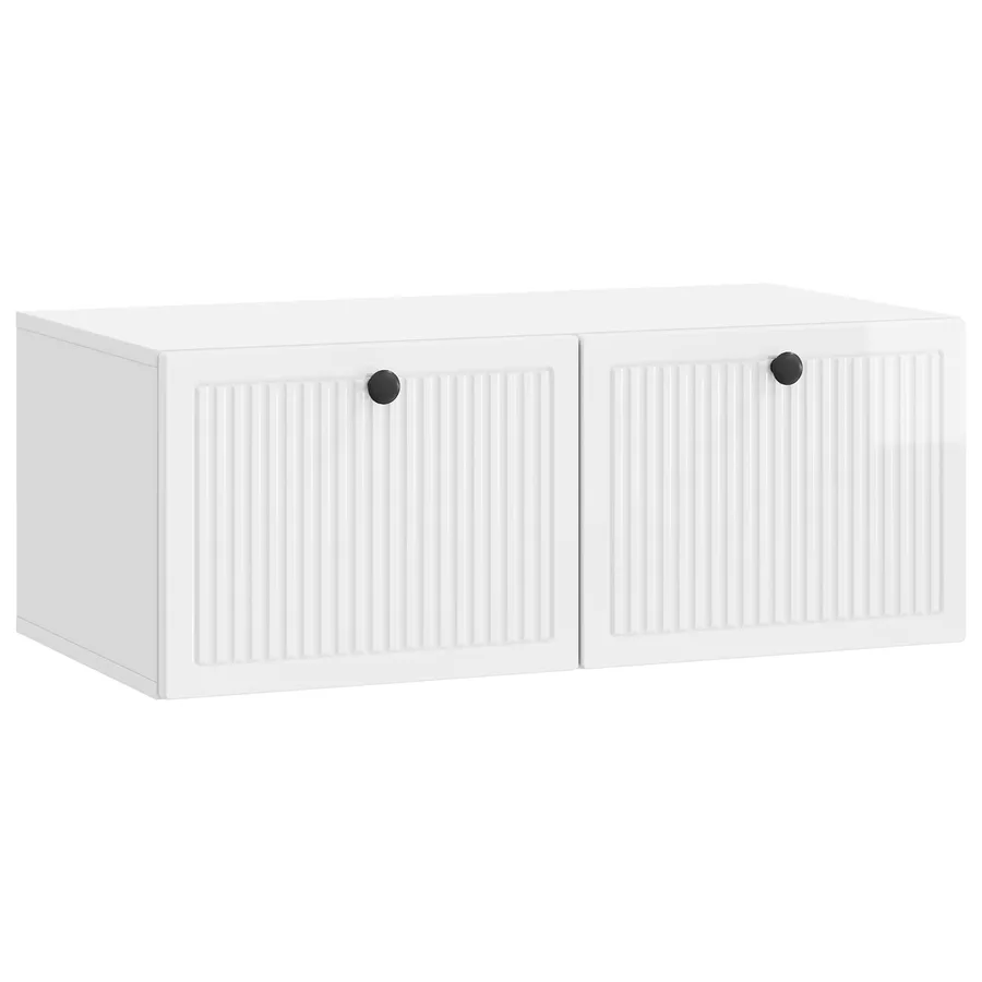 Meuble TV mural Montage mural Blanc brillant 78,5 x 41 x 30 cm - 2