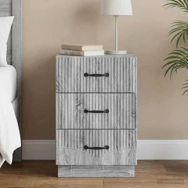 Cabinet de chevet avec tiroir Sonoma gris 43 x 41 x 63,5 cm
