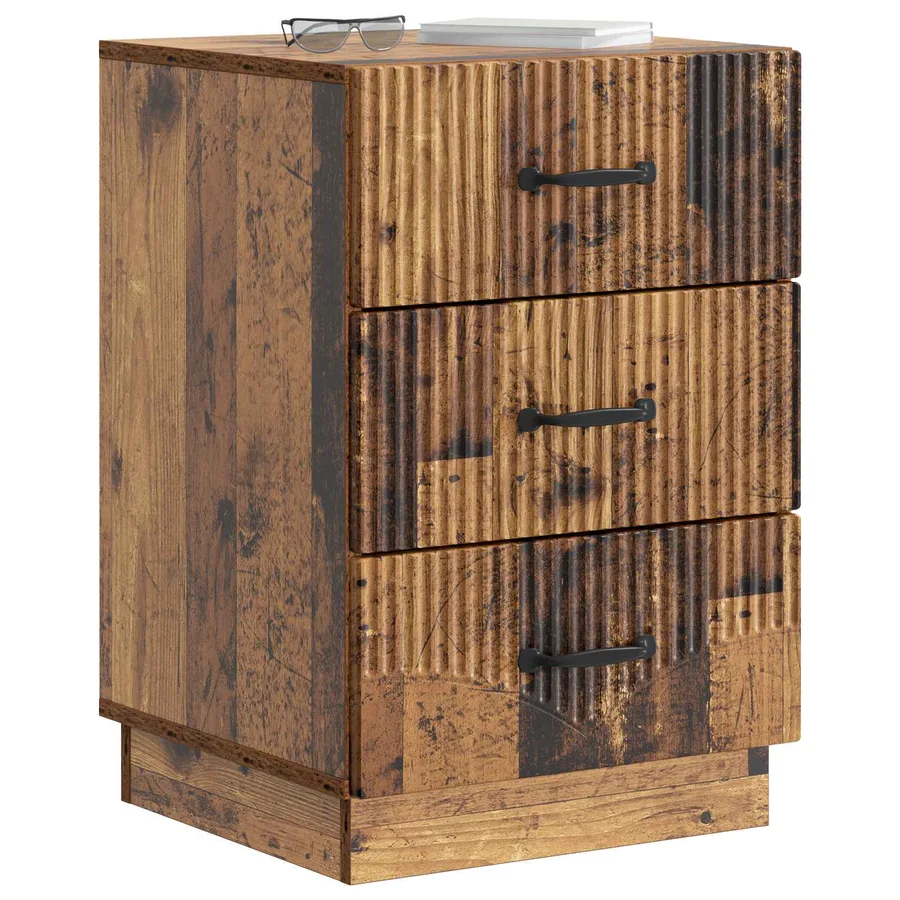 Cabinet de chevet avec tiroir Bois ancien 43 x 41 x 63,5 cm - 3