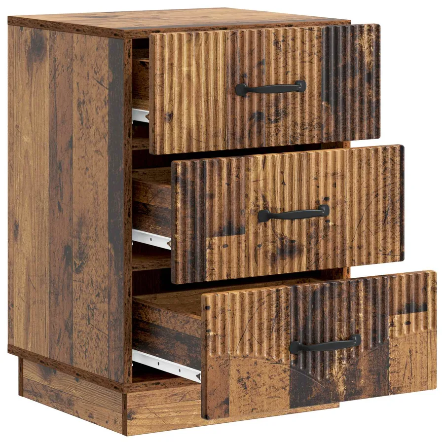 Cabinet de chevet avec tiroir Bois ancien 43 x 41 x 63,5 cm - 4
