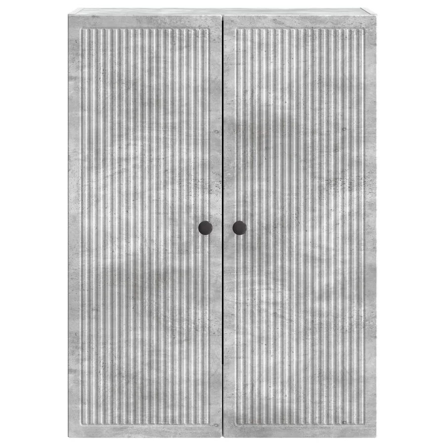 Armoire Murale Gris béton 66 x 34,5 x 90 cm Bois d'ingénierie - 4