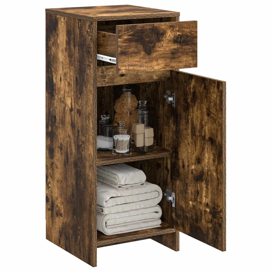 Armoire de salle de bain Chêne fumé 35 x 36,5 x 85 cm - 3