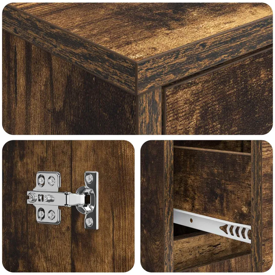 Armoire de salle de bain Chêne fumé 35 x 36,5 x 85 cm - 6
